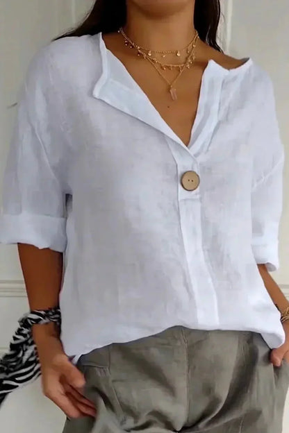 Hillevi Light Linen Blouse