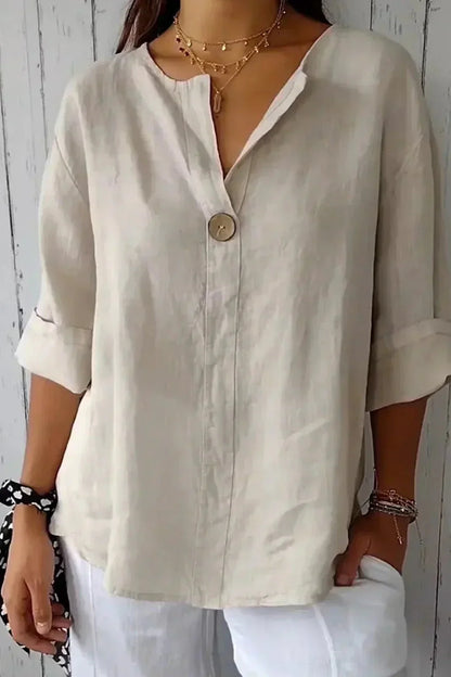 Hillevi Light Linen Blouse