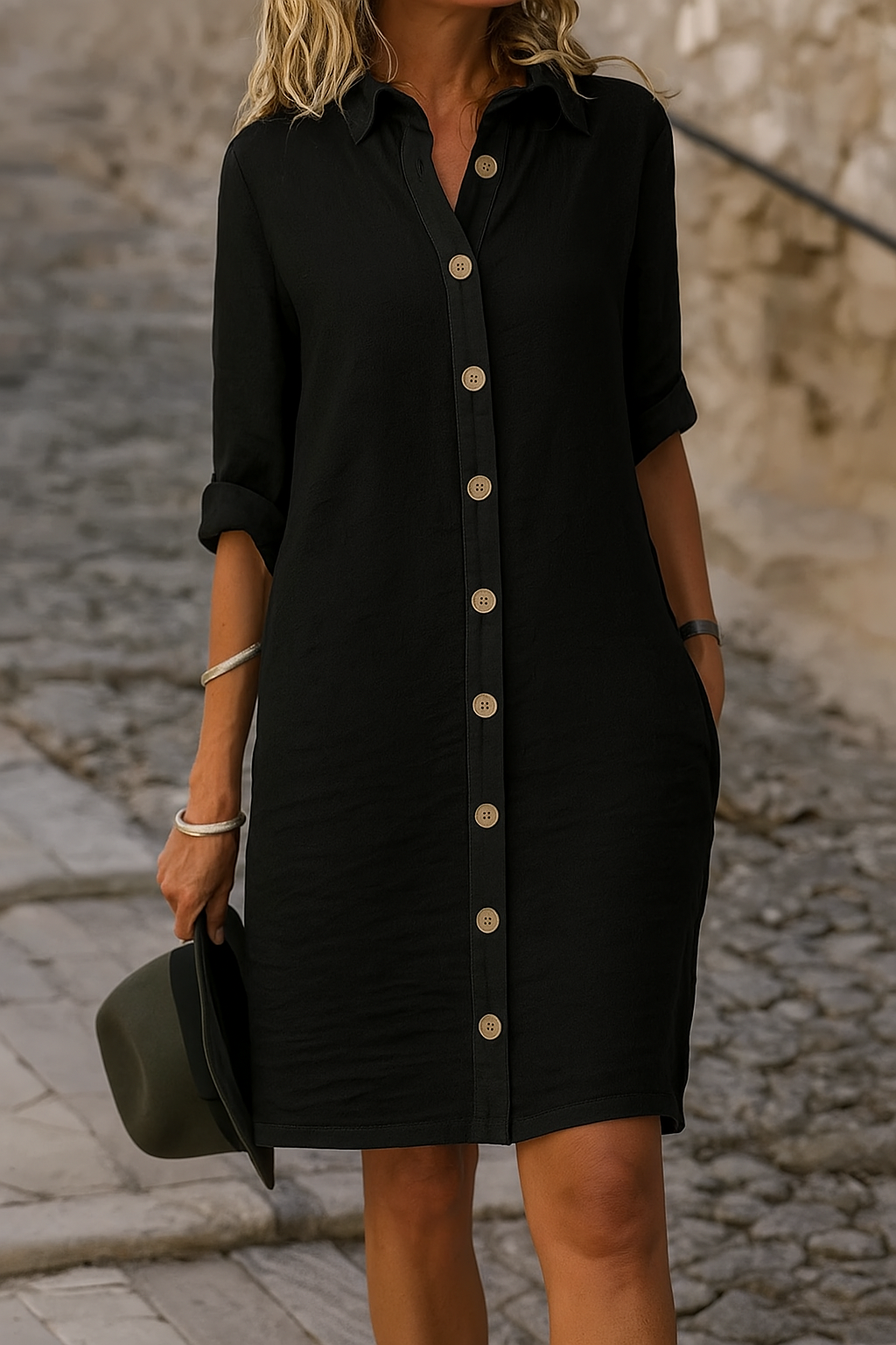 Leilani - Relaxed Button-Front Summer Dress product image