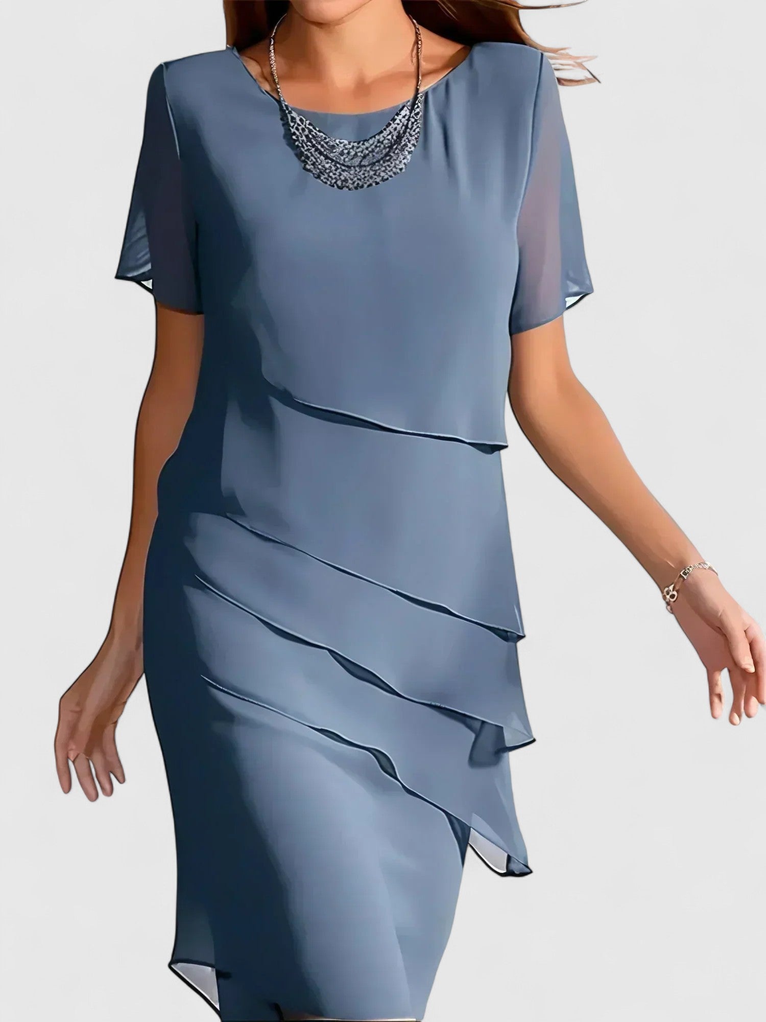 Kiera Elegant Midi Dress 0