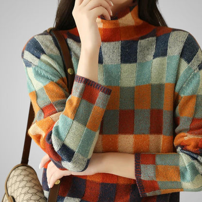 Lova Checked Knit Sweater