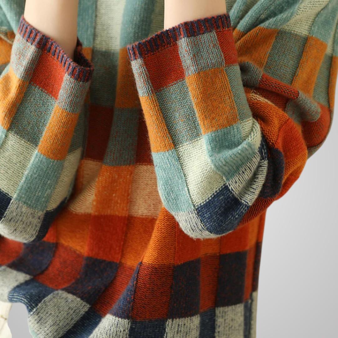 Lova Checked Knit Sweater