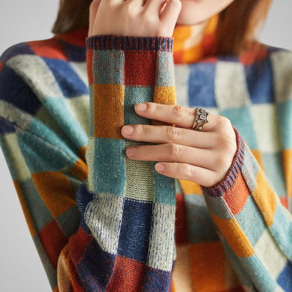 Lova Checked Knit Sweater