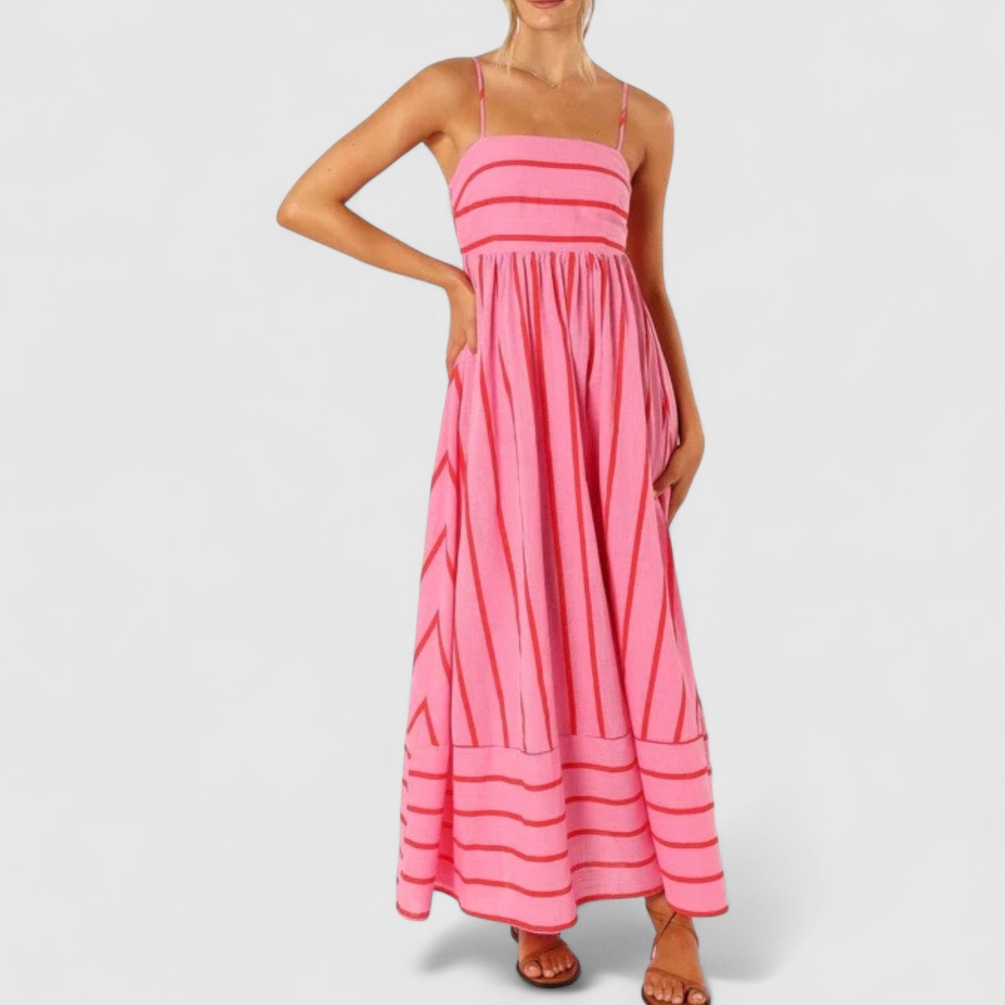 Lykke Pink Striped Dress