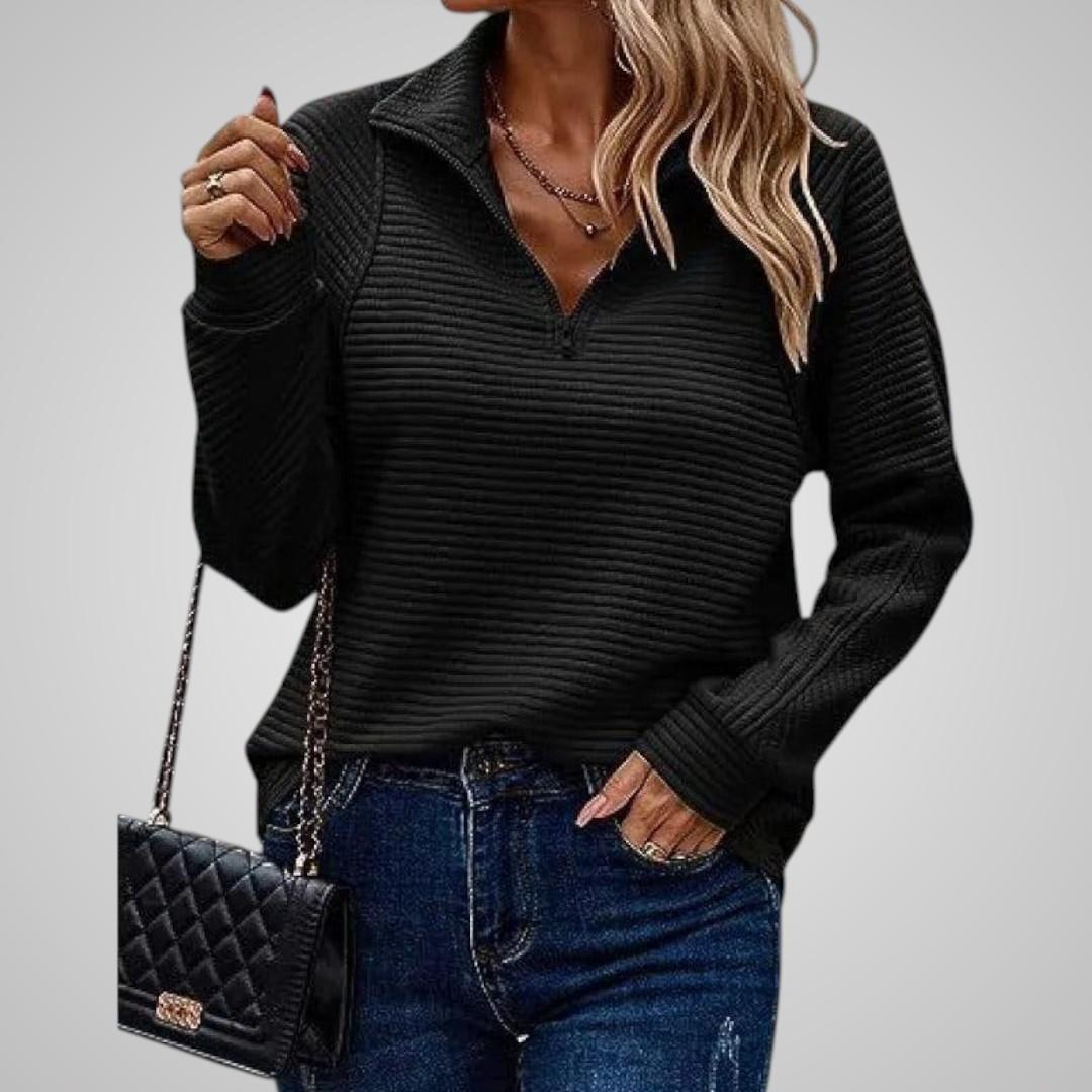 Maja Textured Zip Sweater