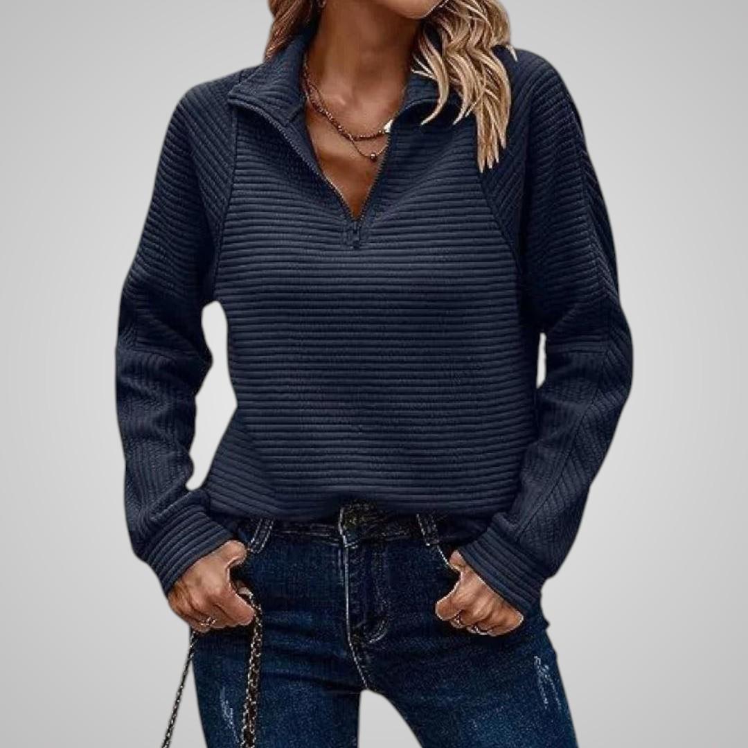 Maja Textured Zip Sweater
