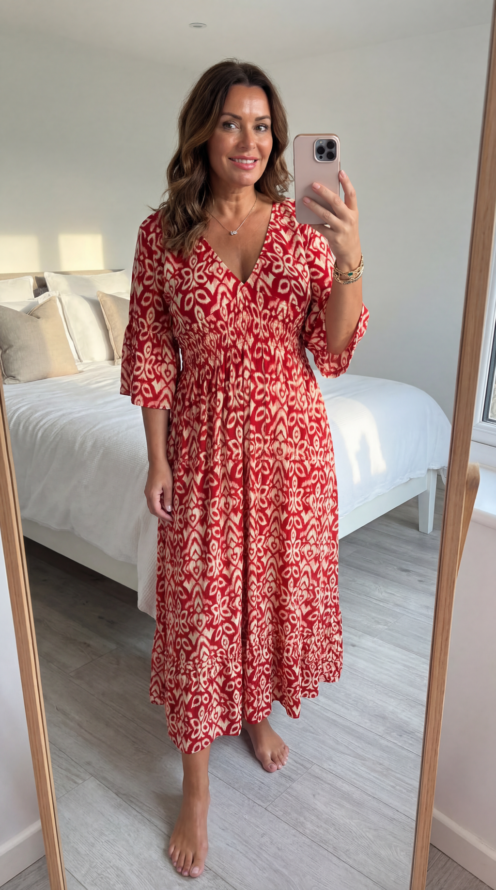Selene Bohemian Midi Dress