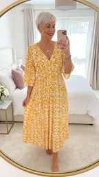 Selene Bohemian Midi Dress