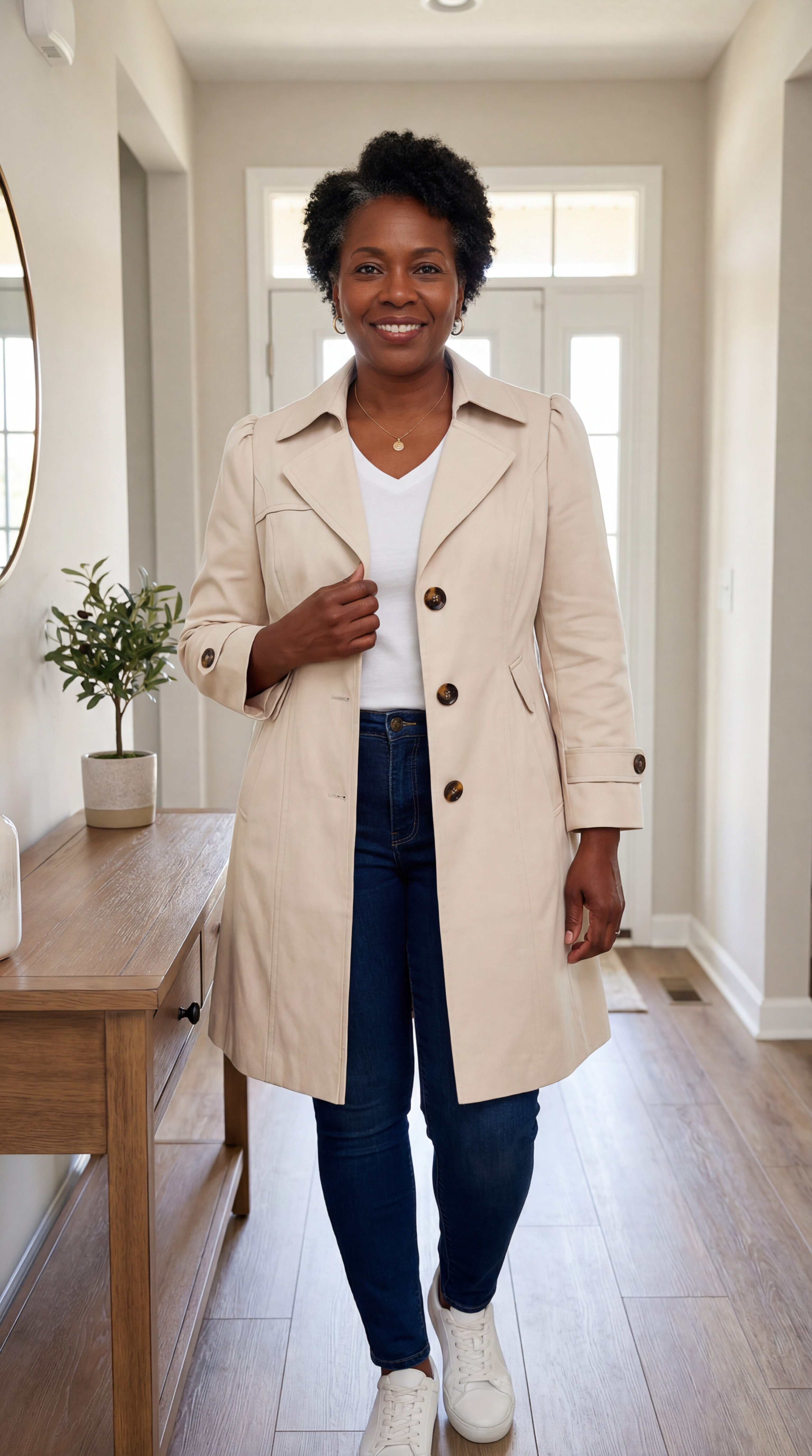 Seraphina Vintage-Inspired Trench Coat