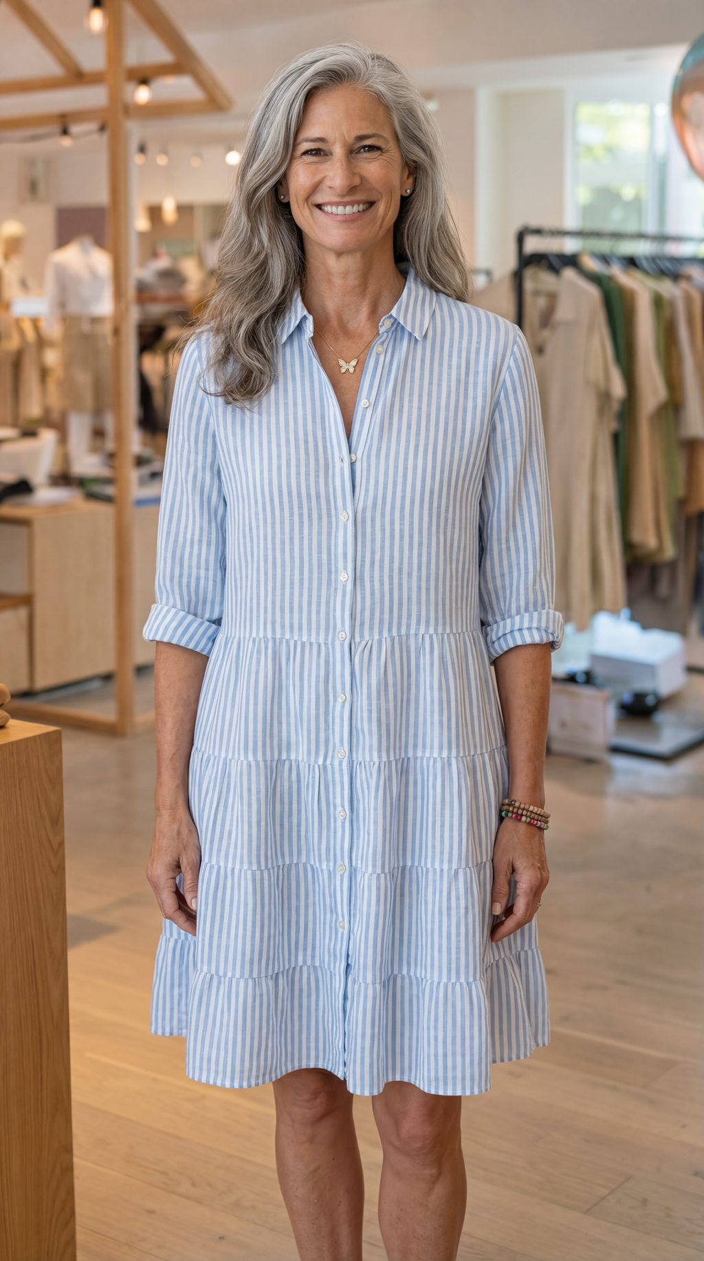Kiana Breezy Striped Dress