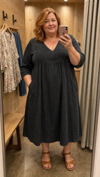 Antonia 3/4 Sleeve A Line Maxi Dress