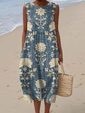Ruby Block Print Summer Dress
