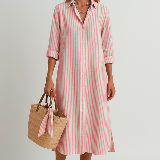 Tindra Striped Shirt Dress