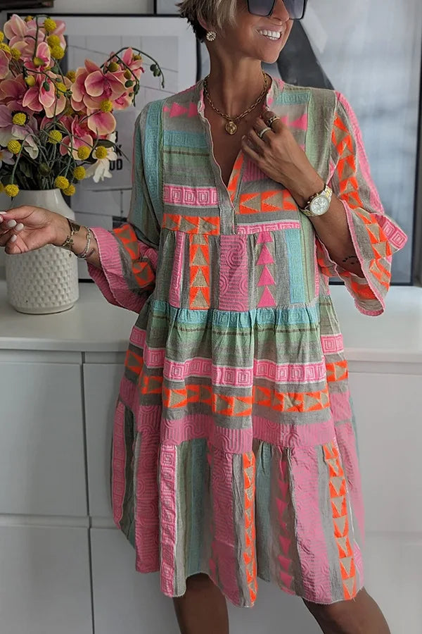 Tyra Bohemian Print Dress
