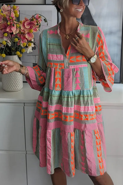 Tyra Bohemian Print Dress