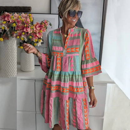 Tyra Bohemian Print Dress