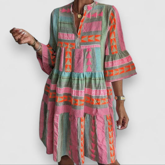 Tyra Bohemian Print Dress