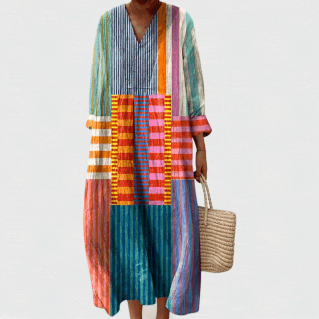 Tyra Vibrant Print Dress