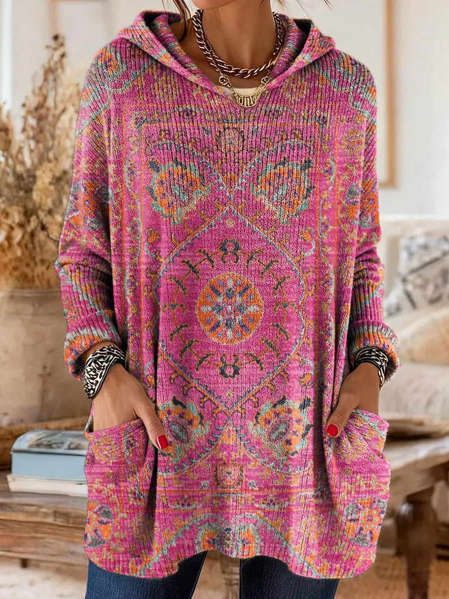 Seraphina - Retro Hooded Knit Tunic