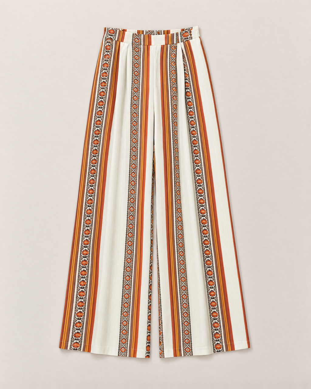 Adelina Elegant Wide-Leg Trousers - Stripe flat lay