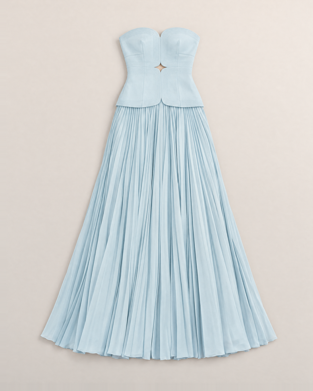Beatrix Sweetheart Neck Maxi Dress - Blue flat lay