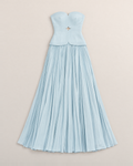 Beatrix Sweetheart Neck Maxi Dress - Blue flat lay