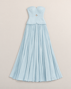 Beatrix Sweetheart Neck Maxi Dress - Blue flat lay