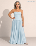 Beatrix Sweetheart Neck Maxi Dress - Adeline studio, shown on a size M, 160 cm