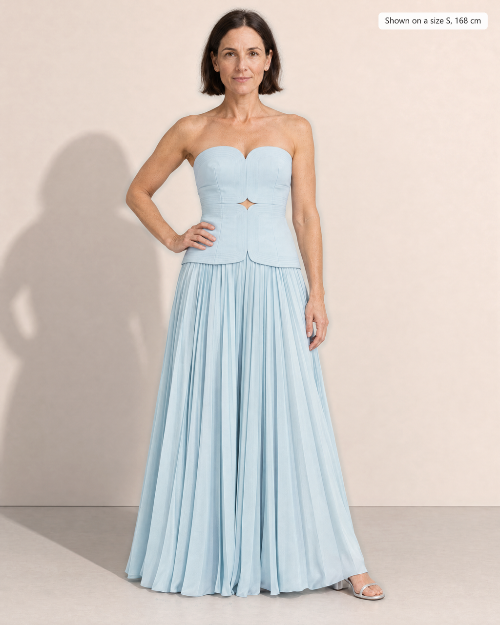 Beatrix Sweetheart Neck Maxi Dress - Adeline studio, shown on a size S, 168 cm