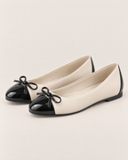Briar Chic Slip-On Flats - the pair at a three-quarter angle, Beige