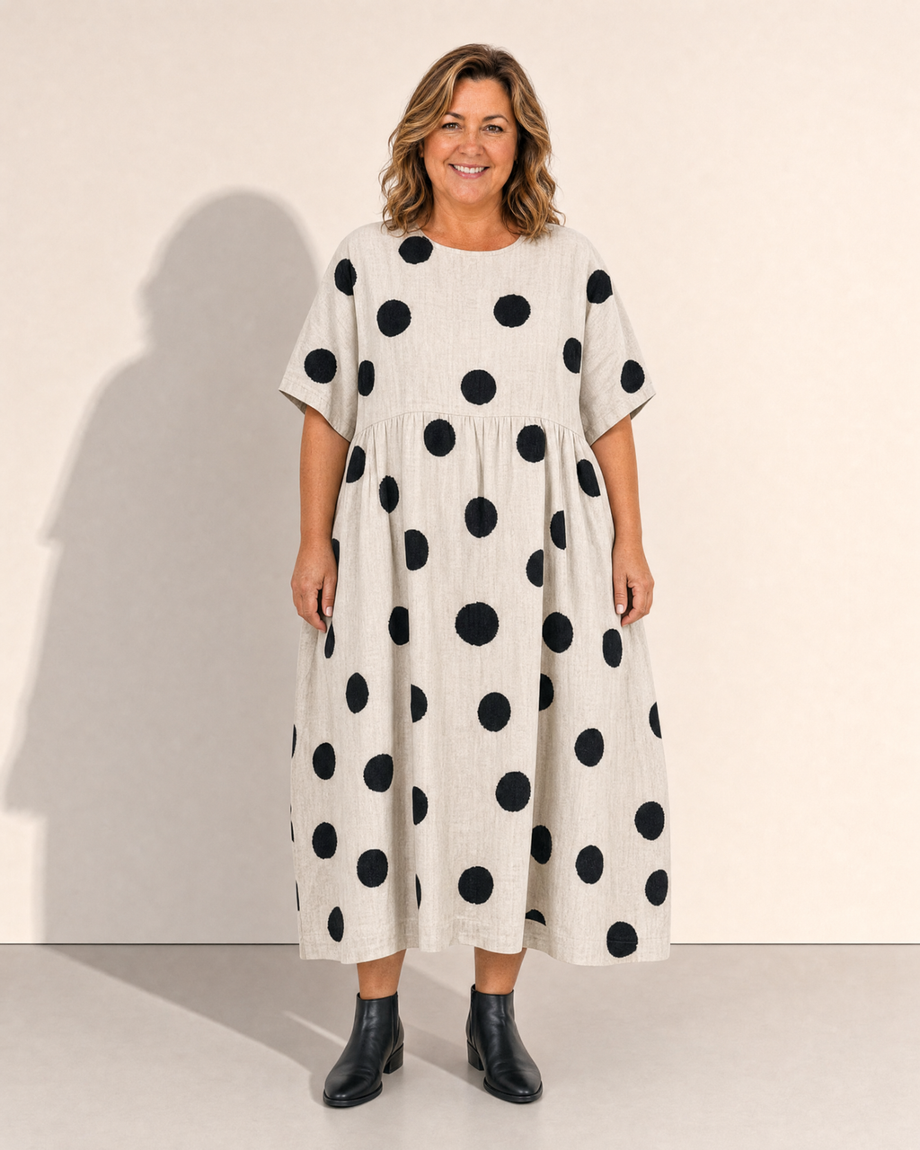 Flora Relaxed Polka Dress - Adeline studio