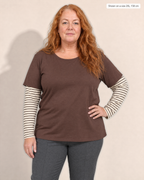 Calla Layered Look T-shirt - Adeline studio, shown on a size 2XL, 158 cm