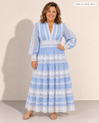 Callista Elegant Lantern Sleeve Dress - Adeline studio, shown on a size XL, 166 cm