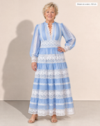 Callista Elegant Lantern Sleeve Dress - Adeline studio, shown on a size L, 163 cm