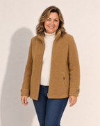 Cassandra Sherpa Zip Up Jacket - Adeline studio