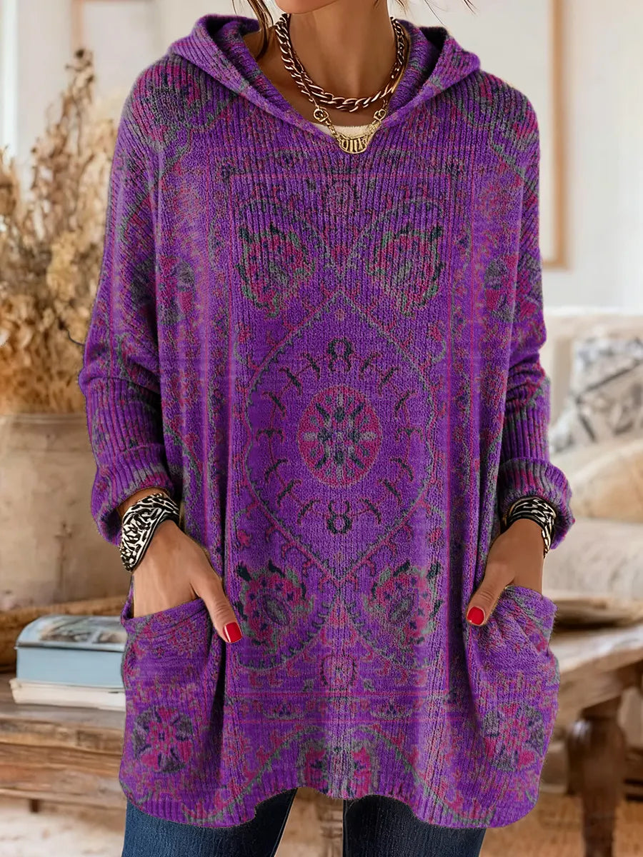 Seraphina - Retro Hooded Knit Tunic