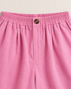 Cora Lightweight Everyday Shorts - detail of the waistband, Pink