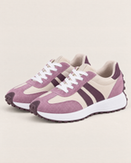 Corina Comfortable everyday sneakers - the pair at a three-quarter angle, Purple