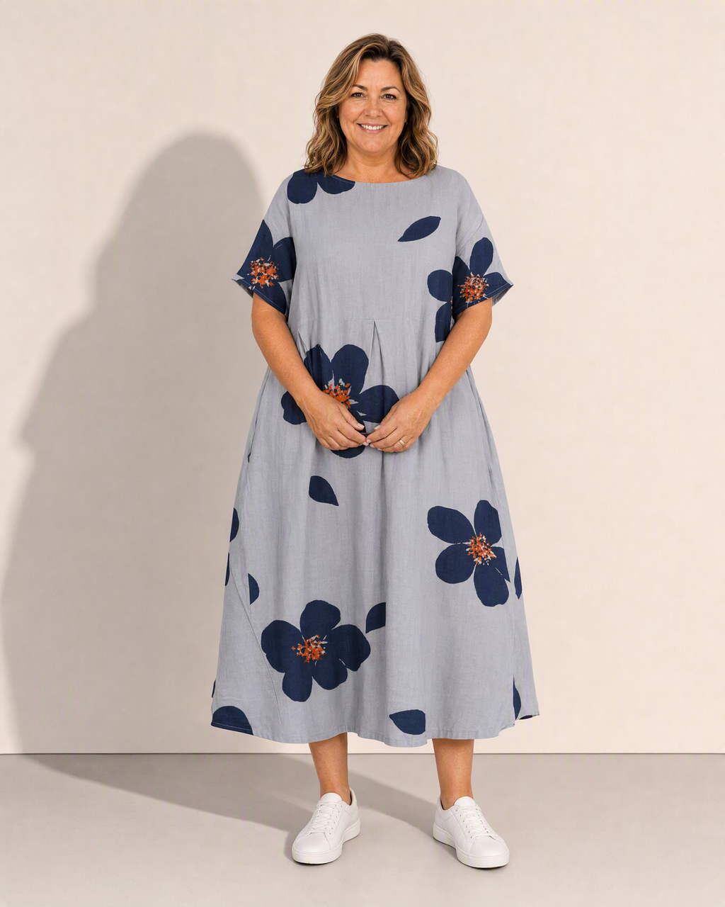 Edith Graphic Floral Dress - Adeline studio