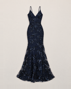 Elowen Sparkling Maxi Dress - Navy flat lay