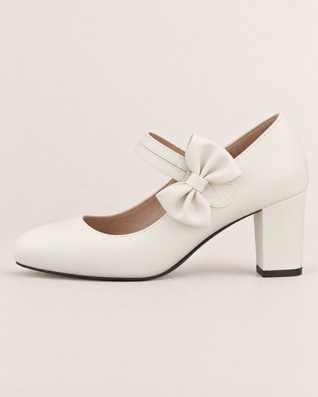 Lenore Charming Mary Jane Shoes - White packshot