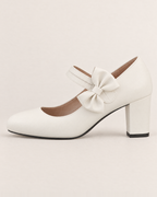 Lenore Charming Mary Jane Shoes - White packshot