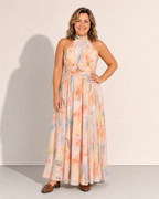 Bridget Watercolour Halter Dress - Adeline studio