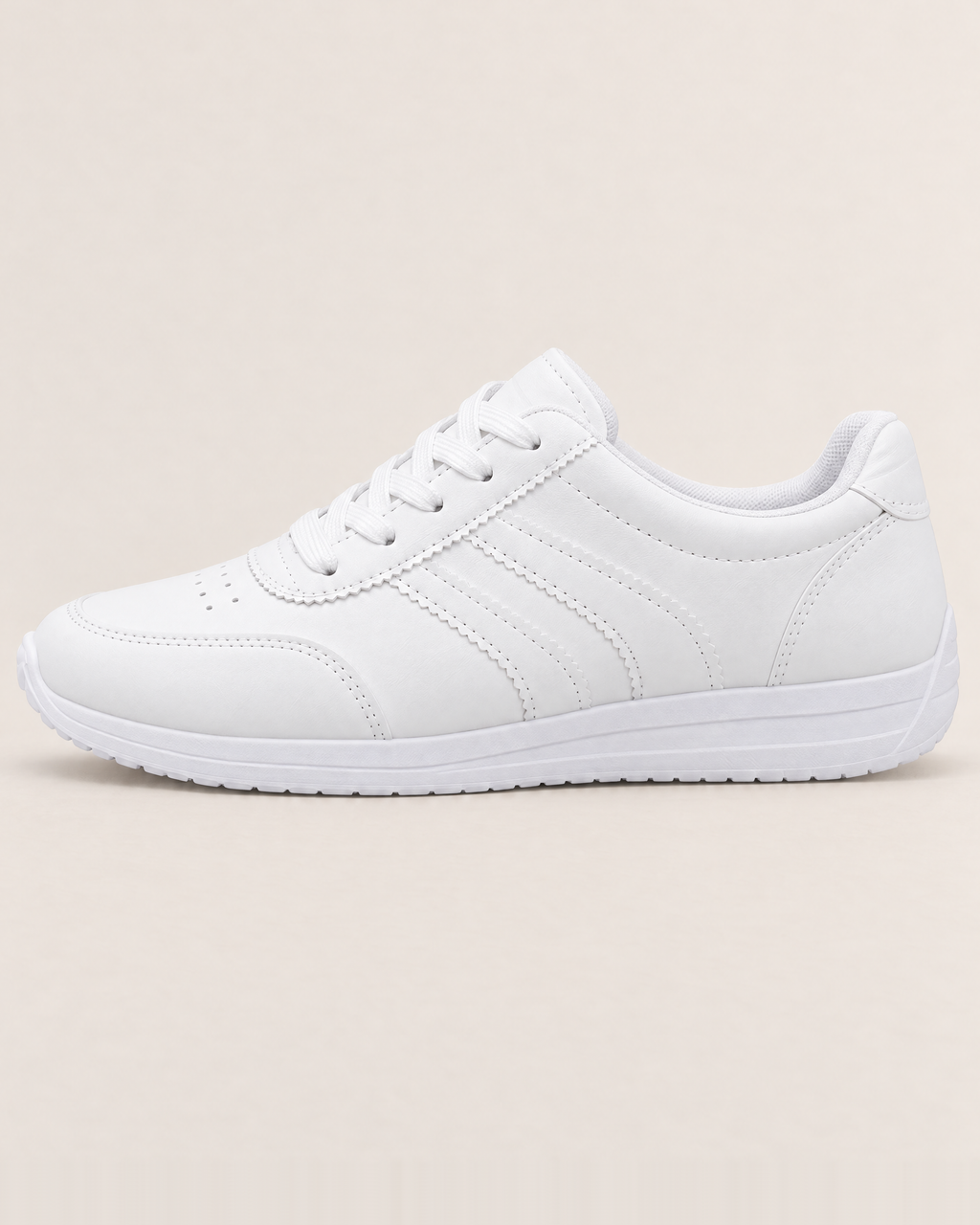 Freya Comfort-Focused Walking Sneakers - Pure White packshot