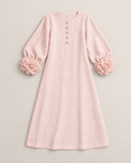 Georgina Effortless A-Line Midi Dress - Pink flat lay, Pink