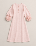 Georgina Effortless A-Line Midi Dress - Pink flat lay, Pink