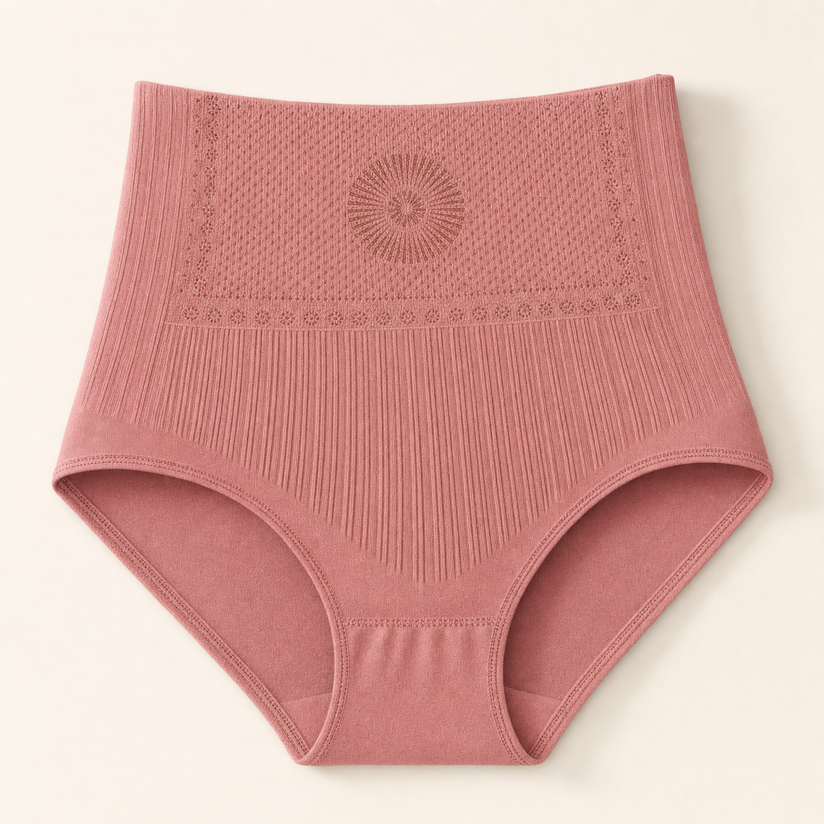 Jane Shaping Briefs in dusty rose, flat lay