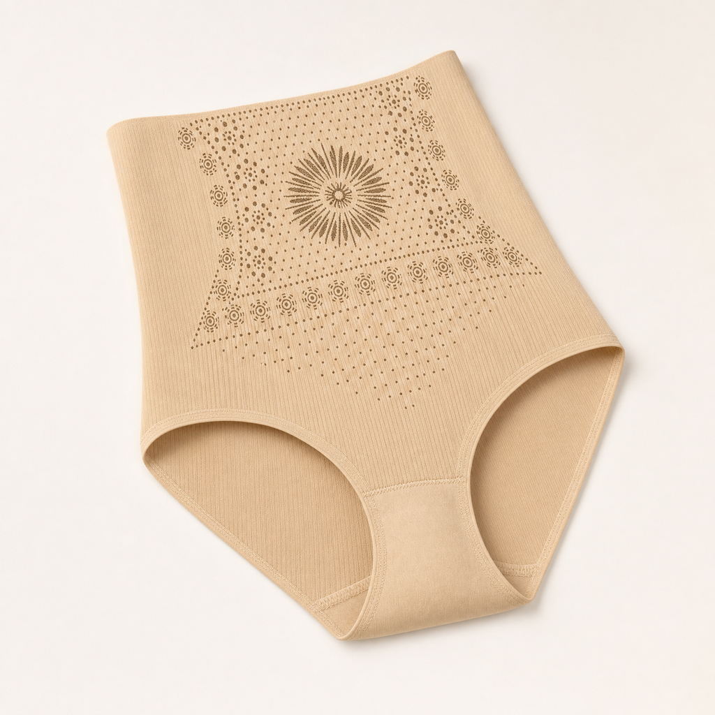 Jane Shaping Briefs in beige, flat lay