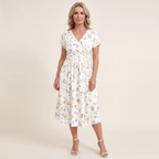 Estelle - Elegant Floral Midi Dress product image