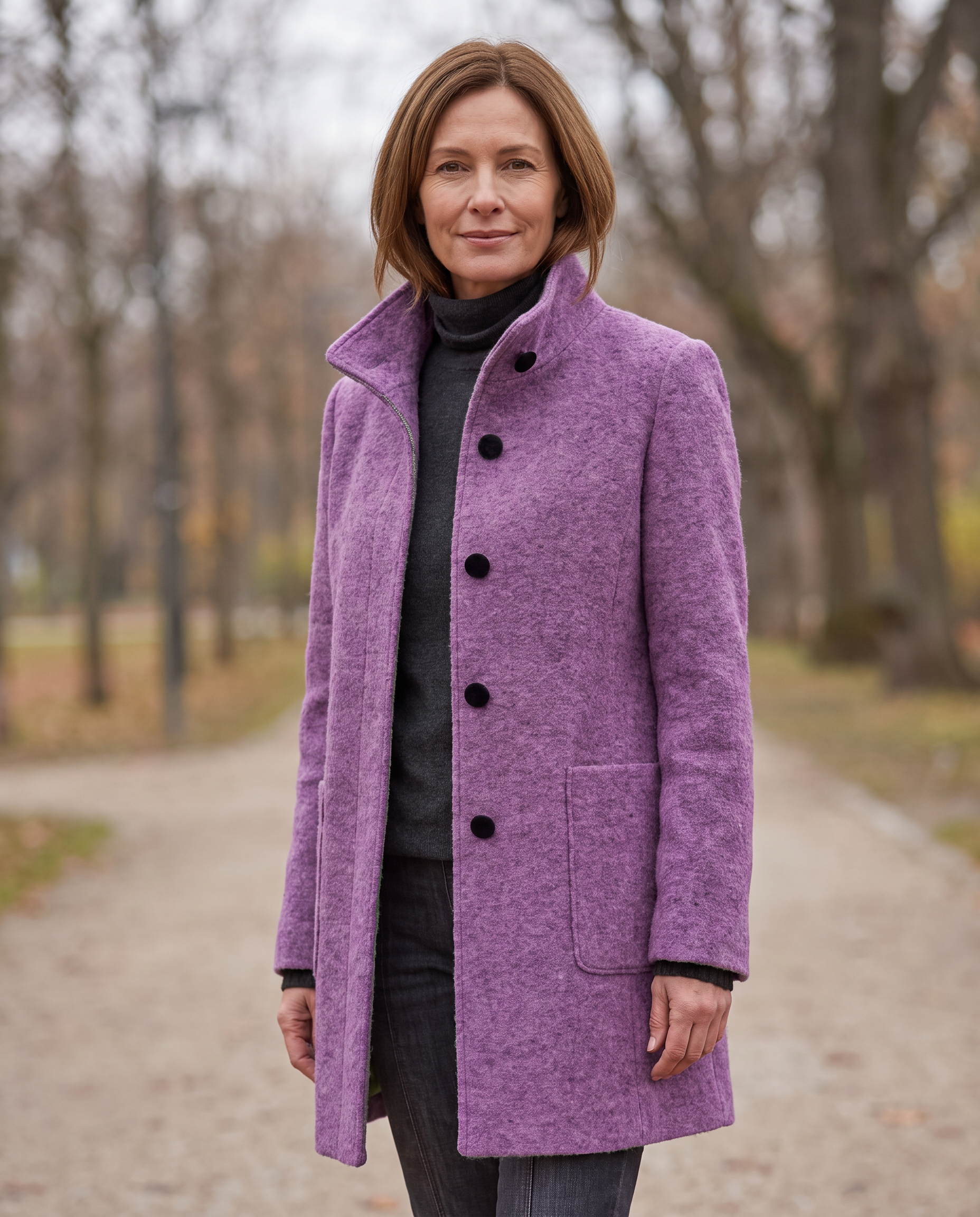 Vera Oversized Jacket worn by a woman, Adeline Wear